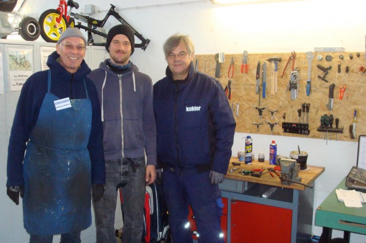 Das Team der BikeStation Ulm: Wolfgang Matheis,Tim Dudziak und Volker Straub (v.l.n.r.)