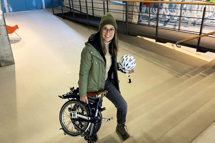 Simone Schliemann ist so oft wie möglich mit dem Fahrrad unterwegs.