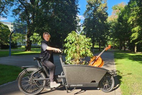 ULF mit Cello. Foto: ADFC Ulm/Alb-Donau und Neu-Ulm